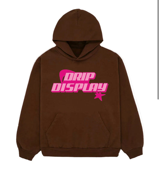 BROWN DRIPDISPLAY HOODIE